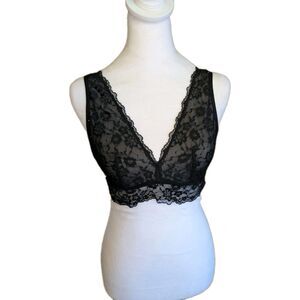 NEW Victoria Secret Bralette Sexy Lace Unlined Medium Black Date Night Valentine
